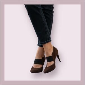 MODA Brown Suede Pumps Size 7.5 / NWOT but cracking inner lining